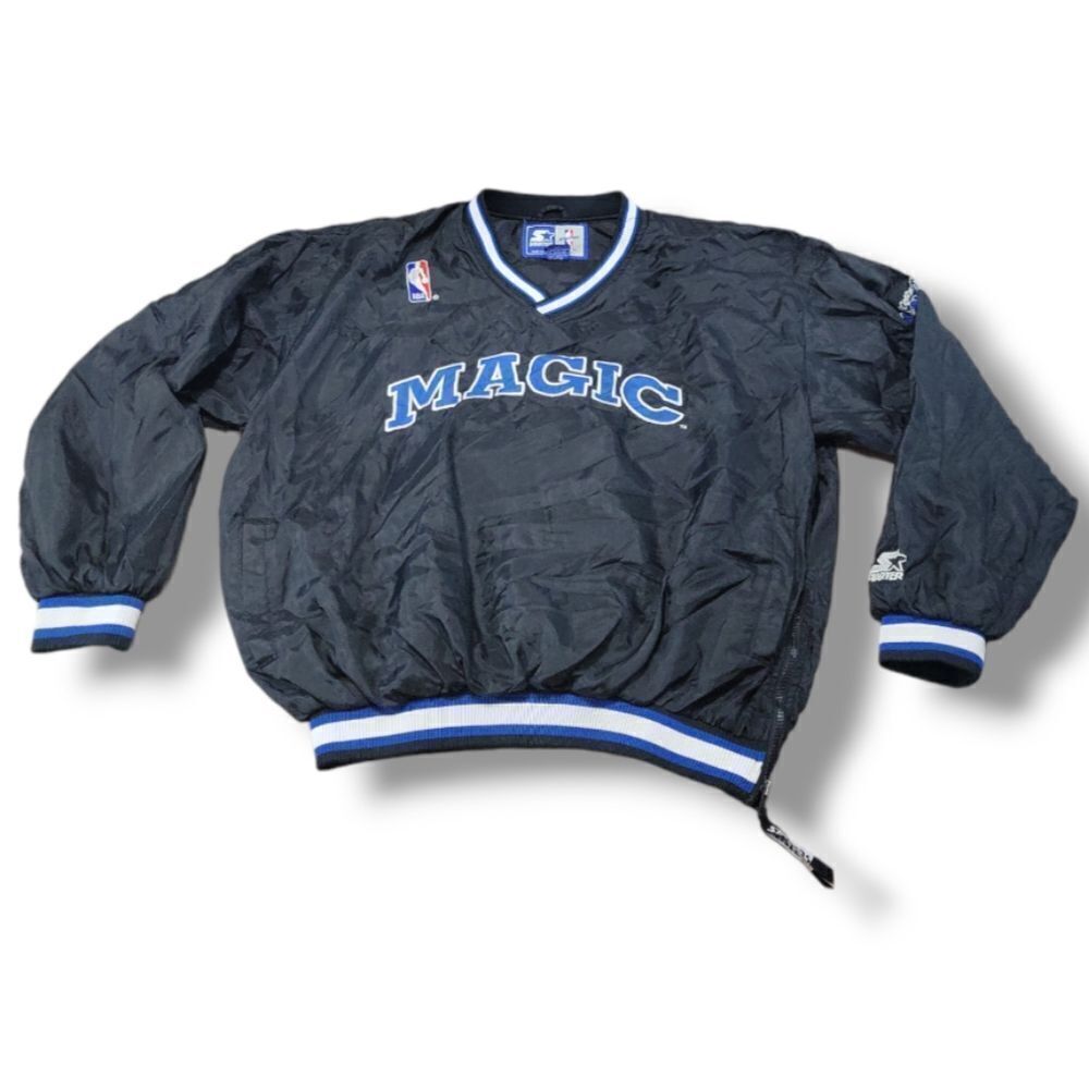 Vintage Starter Jacket Size XL Orlando Magic NBA Basketball Pullover Jacket Flaw